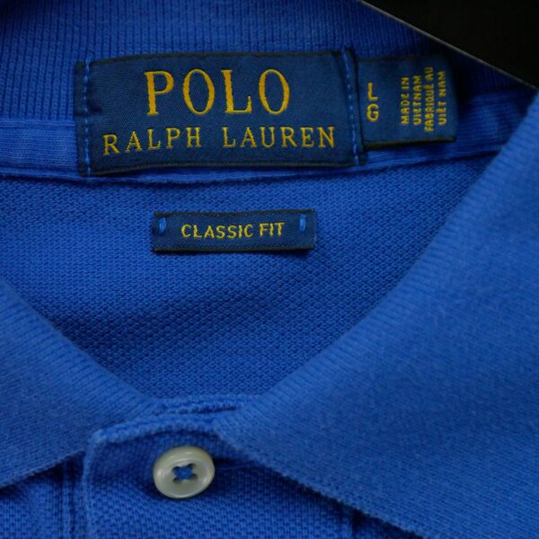 Polo manches courtes homme bleu Polo Ralph Lauren Col Polo