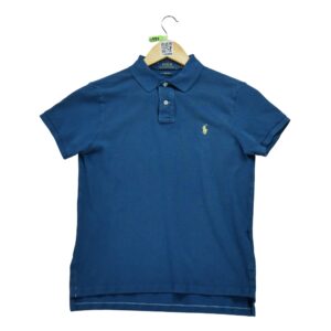 Polo manches courtes homme bleu Polo Ralph Lauren Col Polo