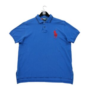 Polo manches courtes homme bleu Polo Ralph Lauren Col Polo