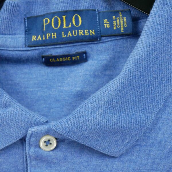 Polo manches courtes homme bleu Polo Ralph Lauren Col Polo