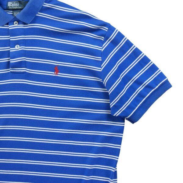 Polo manches courtes homme bleu Polo Ralph Lauren Motif a rayures Col Polo