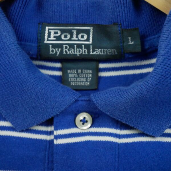 Polo manches courtes homme bleu Polo Ralph Lauren Motif a rayures Col Polo