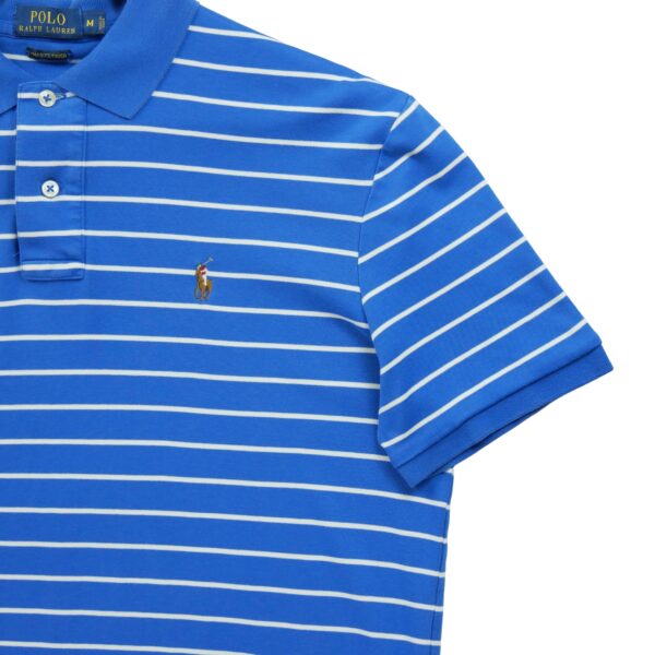 Polo manches courtes homme bleu Polo Ralph Lauren Motif a rayures Col Polo