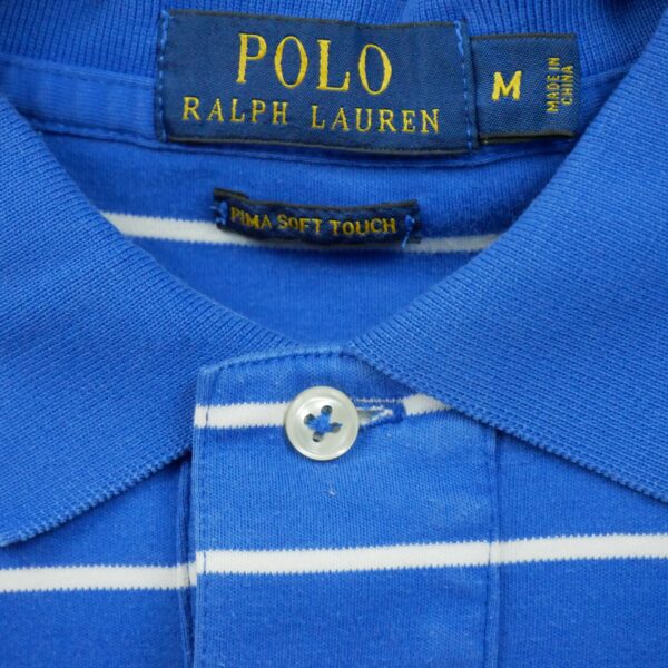 Polo manches courtes homme bleu Polo Ralph Lauren Motif a rayures Col Polo
