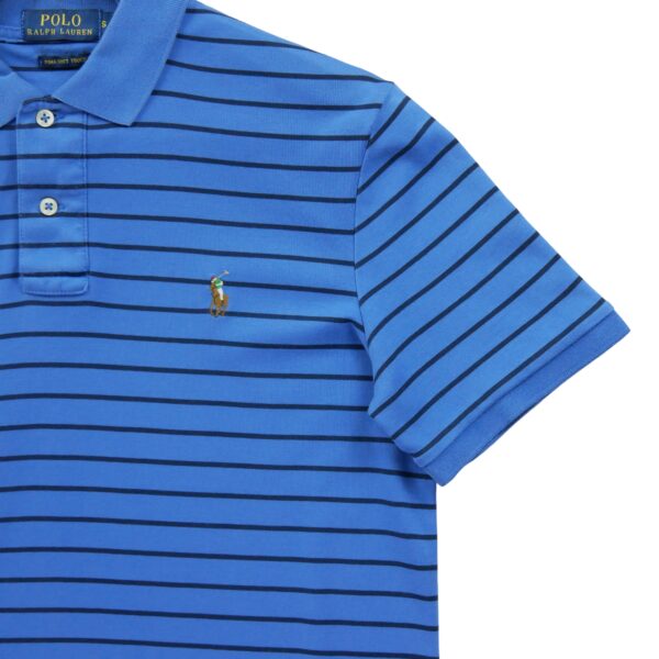 Polo manches courtes homme bleu Polo Ralph Lauren Motif a rayures Col Polo