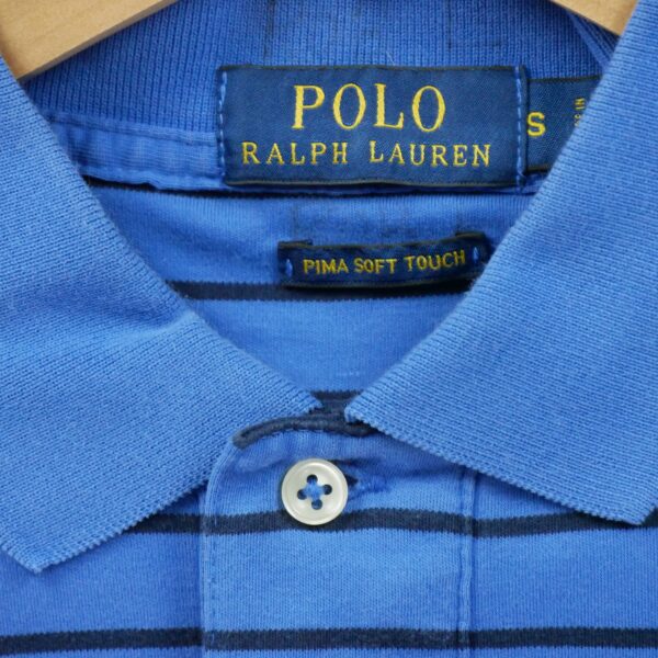 Polo manches courtes homme bleu Polo Ralph Lauren Motif a rayures Col Polo