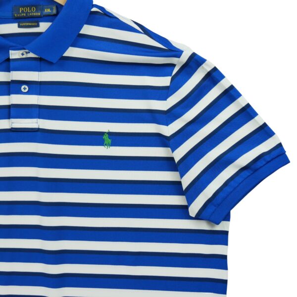 Polo manches courtes homme bleu Polo Ralph Lauren Motif a rayures Col Polo
