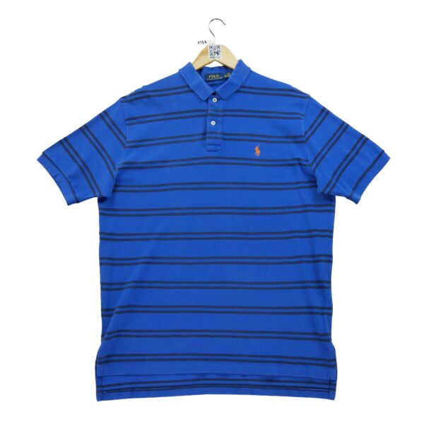 Polo manches courtes homme bleu Polo Ralph Lauren Motif a rayures Col Polo