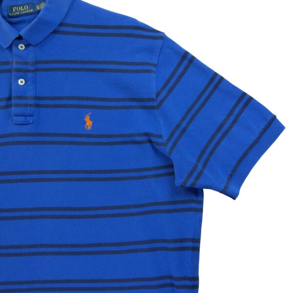 Polo manches courtes homme bleu Polo Ralph Lauren Motif a rayures Col Polo