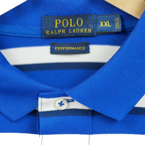 Polo manches courtes homme bleu Polo Ralph Lauren Motif a rayures Col Polo