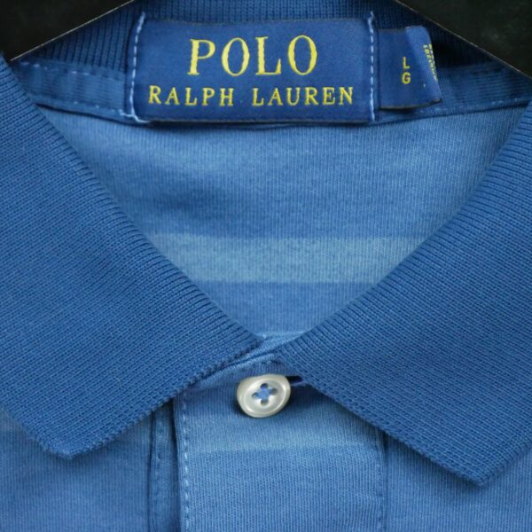 Polo manches courtes homme bleu Polo Ralph Lauren Motif a rayures Col Polo