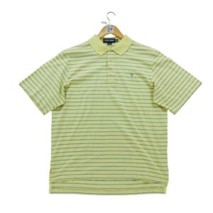 Polo manches courtes homme jaune Polo Ralph Lauren Motif a rayures Col Polo