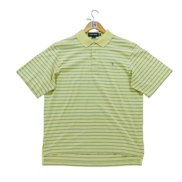 Polo manches courtes homme jaune Polo Ralph Lauren Motif a rayures Col Polo