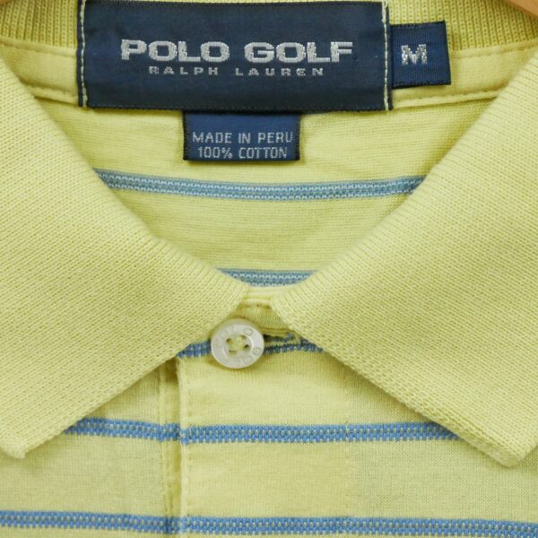 Polo manches courtes homme jaune Polo Ralph Lauren Motif a rayures Col Polo