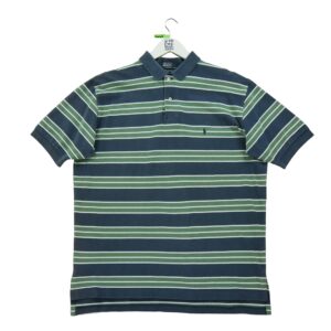Polo manches courtes homme marine Polo Ralph Lauren Motif a rayures Col Polo