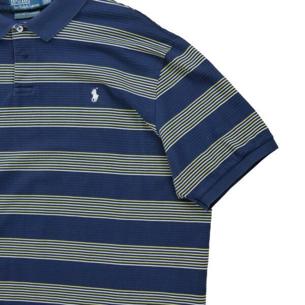 Polo manches courtes homme marine Polo Ralph Lauren Motif a rayures Col Polo