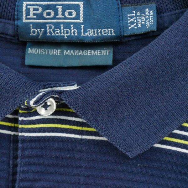 Polo manches courtes homme marine Polo Ralph Lauren Motif a rayures Col Polo