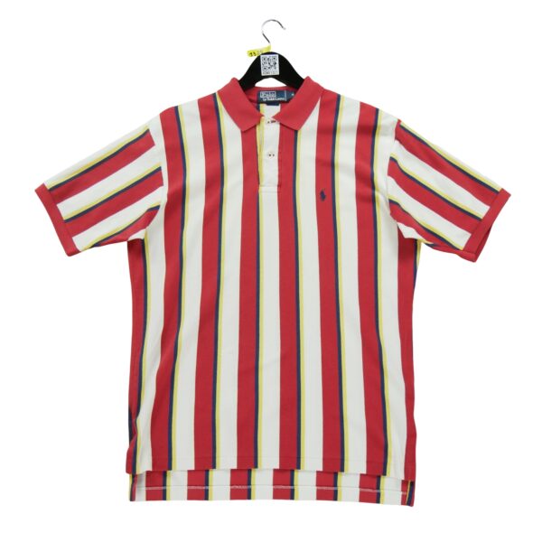 Polo manches courtes homme rouge Polo Ralph Lauren Motif a rayures Col Polo