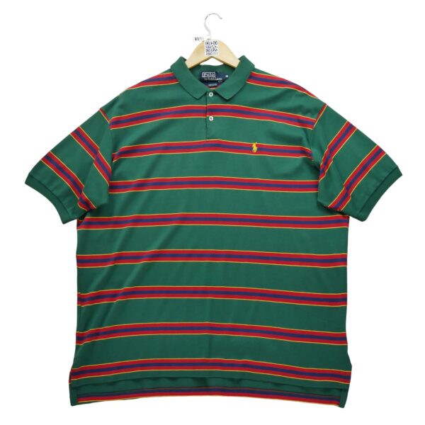 Polo manches courtes homme vert Polo Ralph Lauren Motif a rayures Col Polo