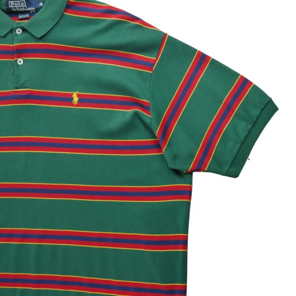 Polo manches courtes homme vert Polo Ralph Lauren Motif a rayures Col Polo