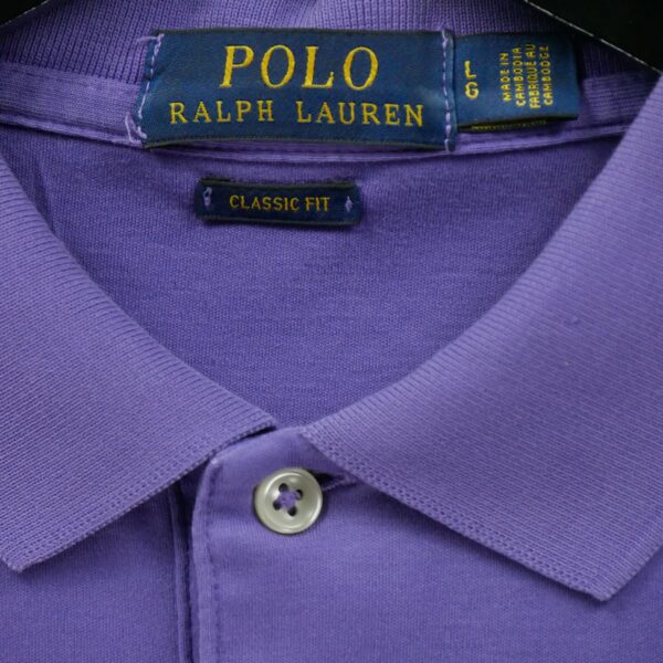 Polo manches courtes homme violet Polo Ralph Lauren Col Polo