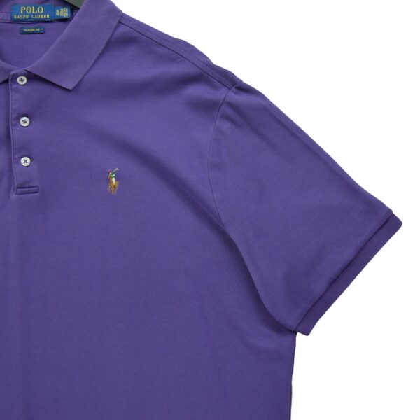 Polo manches courtes homme violet Polo Ralph Lauren Col Polo