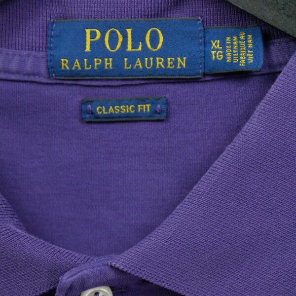 Polo manches courtes homme violet Polo Ralph Lauren Col Polo