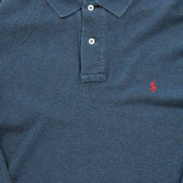 Polo manches longues homme bleu Polo Ralph Lauren Col Polo