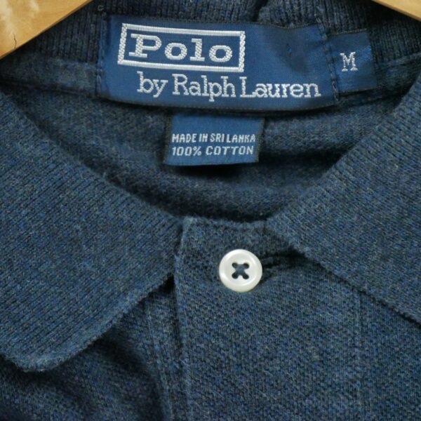 Polo manches longues homme bleu Polo Ralph Lauren Col Polo