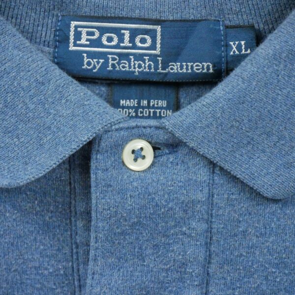 Polo manches longues homme bleu Polo Ralph Lauren Col Polo