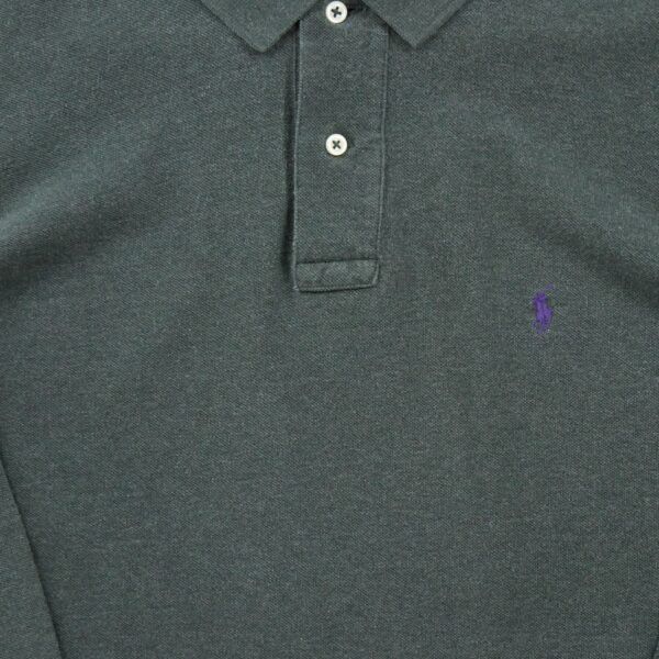 Polo manches longues homme gris Polo Ralph Lauren Col Polo