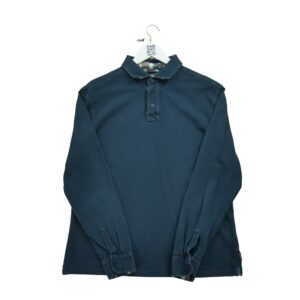 Polo manches longues homme marine Barbour Col Polo