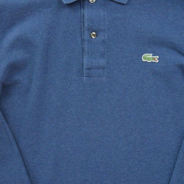 Polo manches longues homme marine Lacoste Motif chine Col Polo