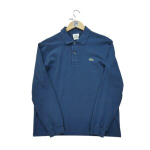 Polo manches longues homme marine Lacoste Motif chine Col Polo