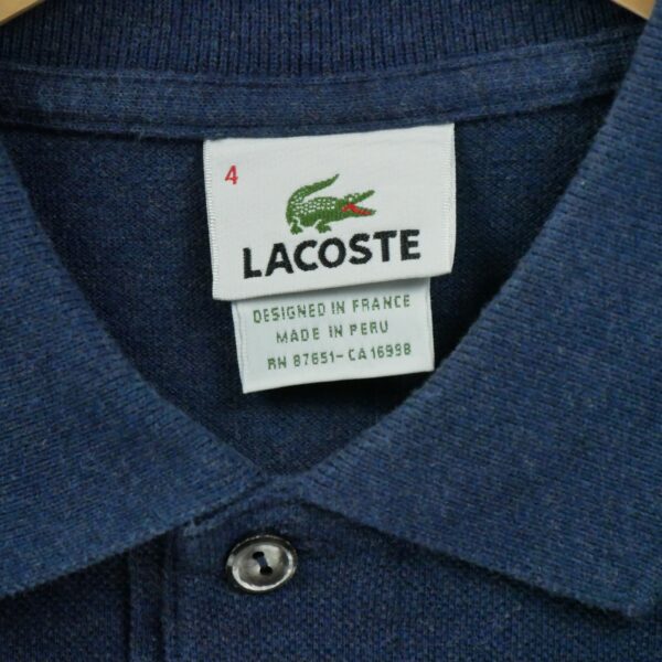 Polo manches longues homme marine Lacoste Motif chine Col Polo