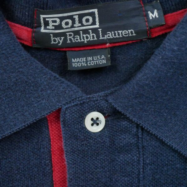 Polo manches longues homme marine Polo Ralph Lauren Col Polo