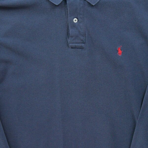 Polo manches longues homme marine Polo Ralph Lauren Col Polo