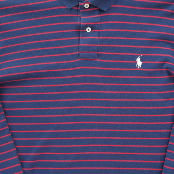 Polo manches longues homme marine Polo Ralph Lauren Motif a rayures Col Polo