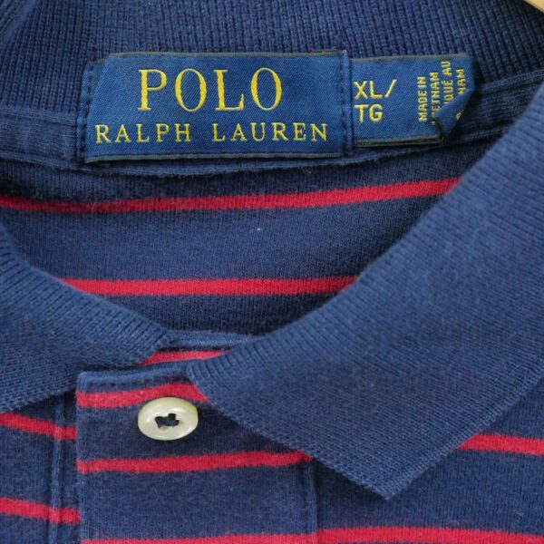 Polo manches longues homme marine Polo Ralph Lauren Motif a rayures Col Polo