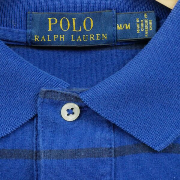 Polo manches longues homme marine Polo Ralph Lauren Motif a rayures Col Polo