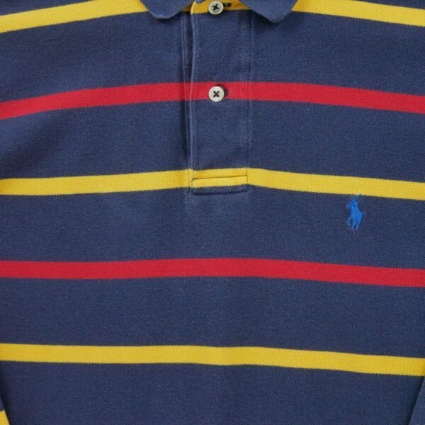 Polo manches longues homme marine Polo Ralph Lauren Motif a rayures Col Polo