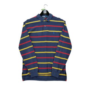 Polo manches longues homme marine Polo Ralph Lauren Motif a rayures Col Polo