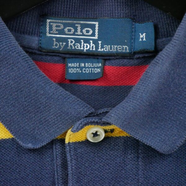 Polo manches longues homme marine Polo Ralph Lauren Motif a rayures Col Polo