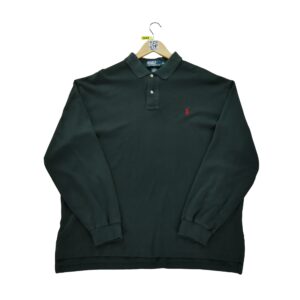 Polo manches longues homme noir Polo Ralph Lauren Col Polo