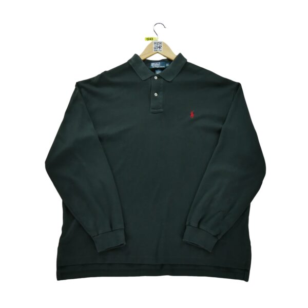 Polo manches longues homme noir Polo Ralph Lauren Col Polo
