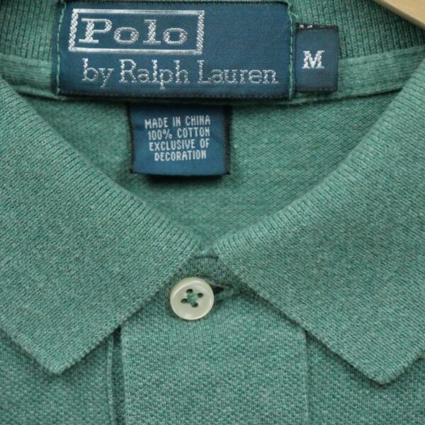 Polo manches longues homme vert Polo Ralph Lauren Col Polo