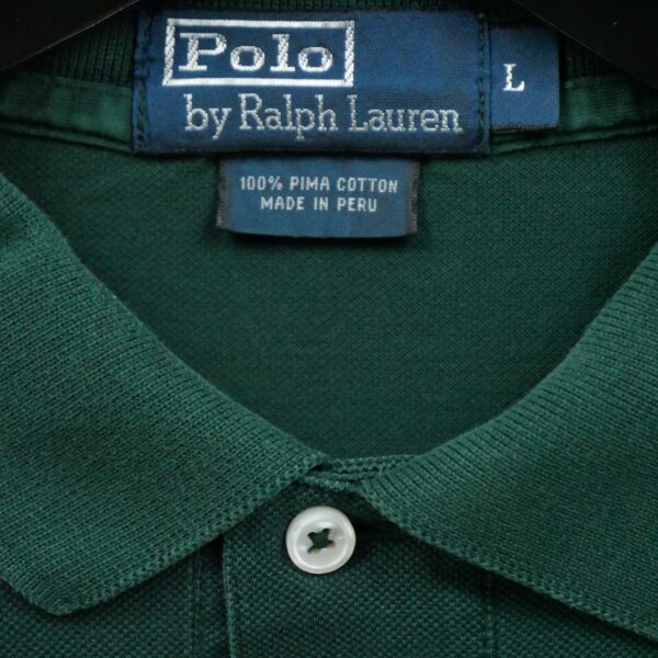 Polo manches longues homme vert Polo Ralph Lauren Col Polo