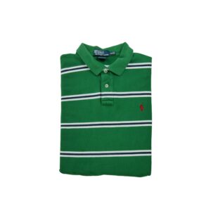 Polo manches longues homme vert Polo Ralph Lauren Motif a rayures Col Polo