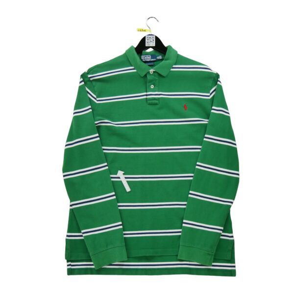 Polo manches longues homme vert Polo Ralph Lauren Motif a rayures Col Polo