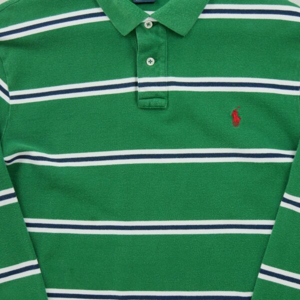 Polo manches longues homme vert Polo Ralph Lauren Motif a rayures Col Polo